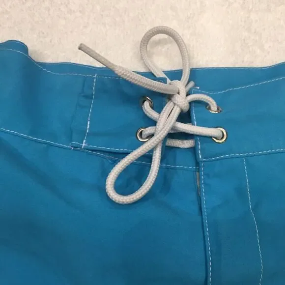 - Parke & Ronan size 36 light blue shorts size 36 zipper tie waist Velcro … - Picture 2 of 6